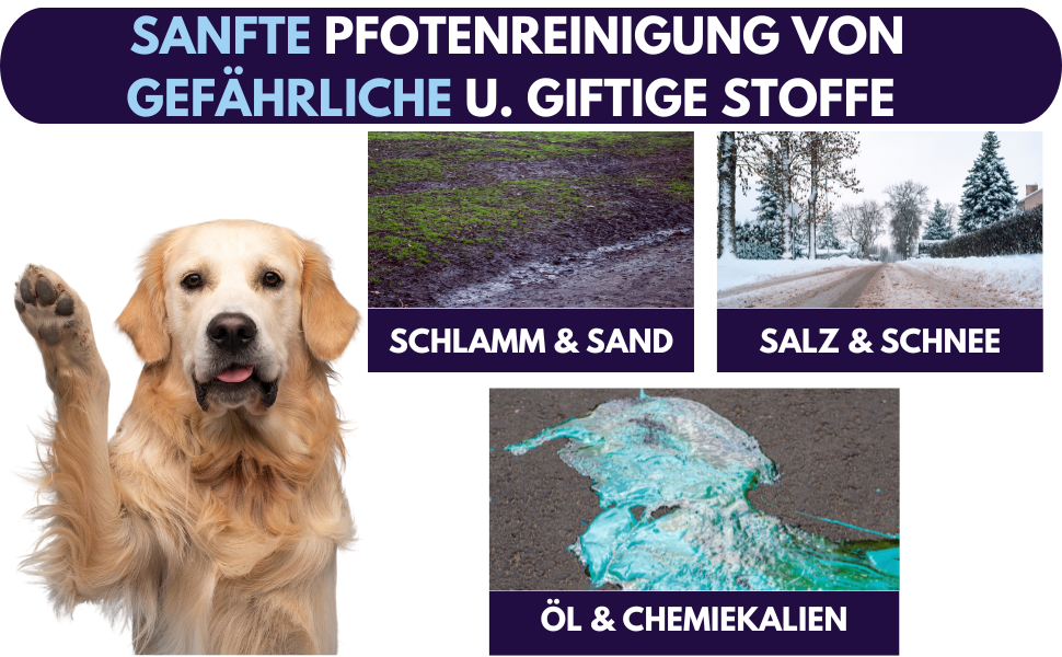 Goldthal® Оригінальний рукавичка для миття лап собак з мікрофібри. Без брудних лап для великих та маленьких собак