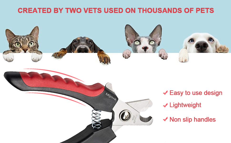 Професійний кусачки для нігтів собак та котів, рожевий, з захистом від надмірної обрізки