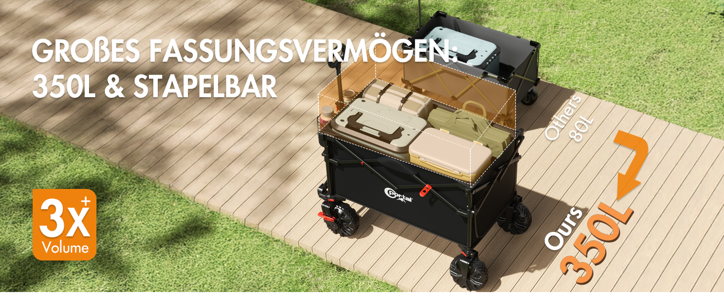 Портал складаний візок для покупок з дахом 350л, 122кг, чорний