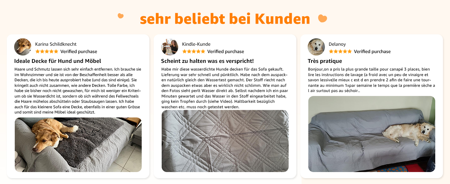 Водонепроникний килимок для собак Pick for Life, 208x304 см (Сірий) - захист дивану та ліжка