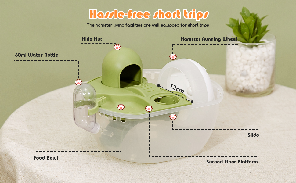 Переносна переносна клітка для тварин Nobleza: для хом'яків, кроликів (27x20,5x17 см)