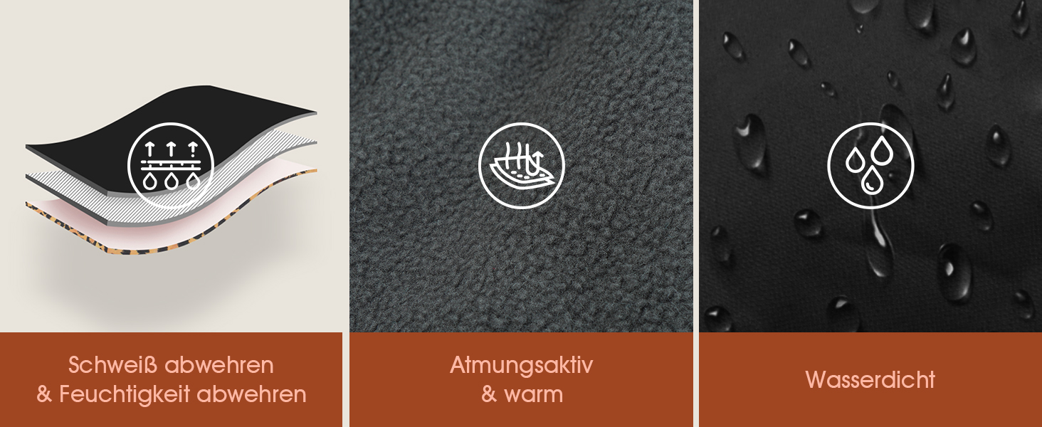 Водонепроникний теплий зимовий пуховик для собак середнього розміру Kuoser, чорний, M (Обхват грудей: 53 см, Обхват шиї: 38 см)