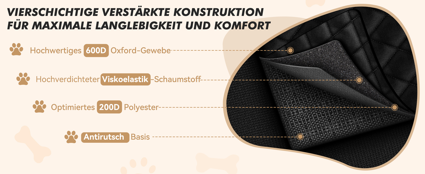 Автокрісло для собак: стабільне, безпечне, водонепроникне, чорне. Підходить для малих та середніх порід.