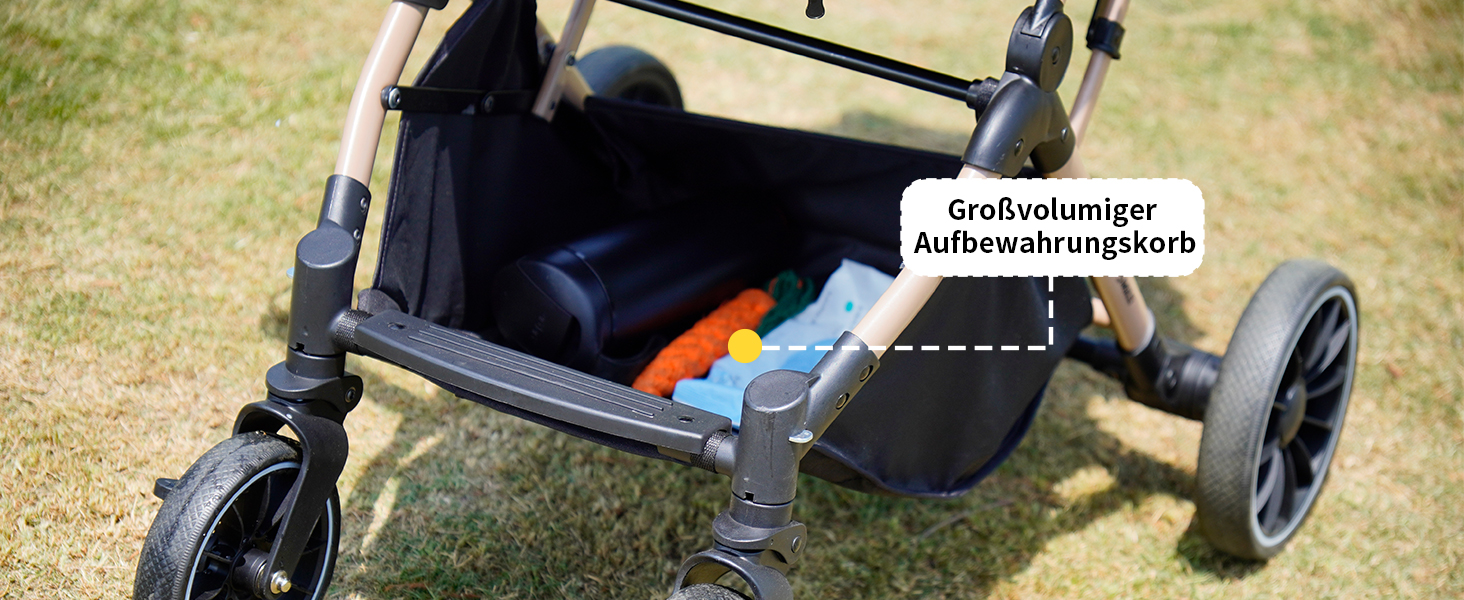 Візок для собак EchoSmile, складний, до 20 кг, для маленьких та середніх собак та котів, з поворотним ручкою, амортизацією та знімним чохлом (чорний)