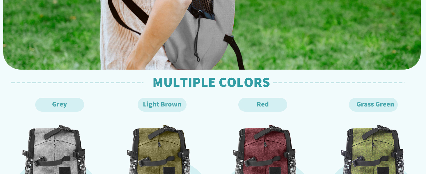 PETCUTE Рюкзак-переноска для собак та котів, сірий, до 10 кг