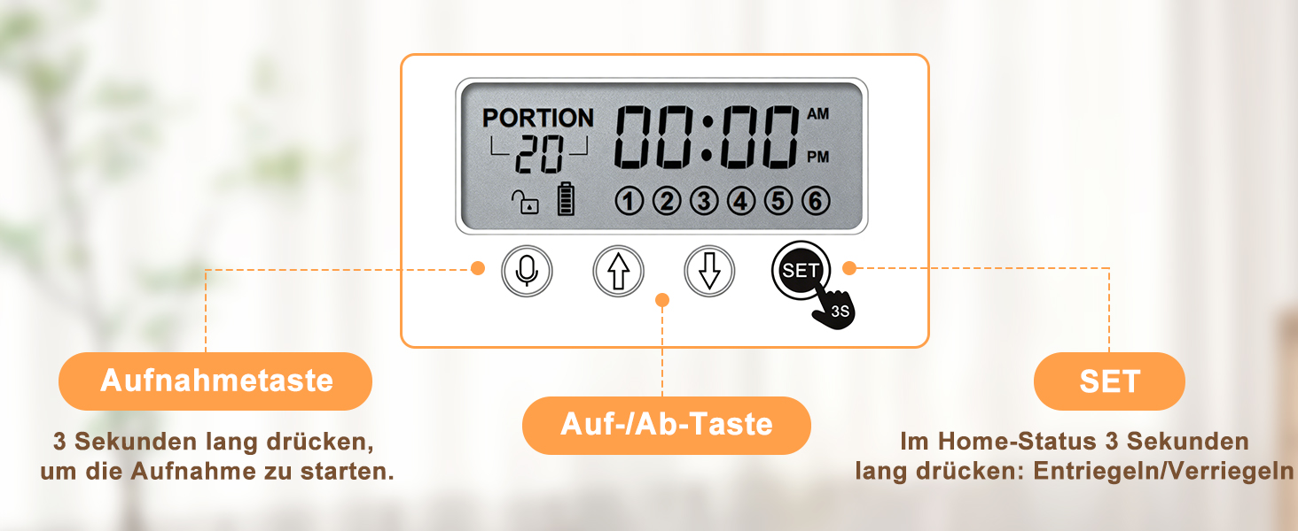Автоматичний годівниця для котів та собак Anykuu 4L з таймером та контролем порцій. Автоматичний диспенсер для сухого корму з функцією запису (10с) для маленьких та середніх тварин, білий