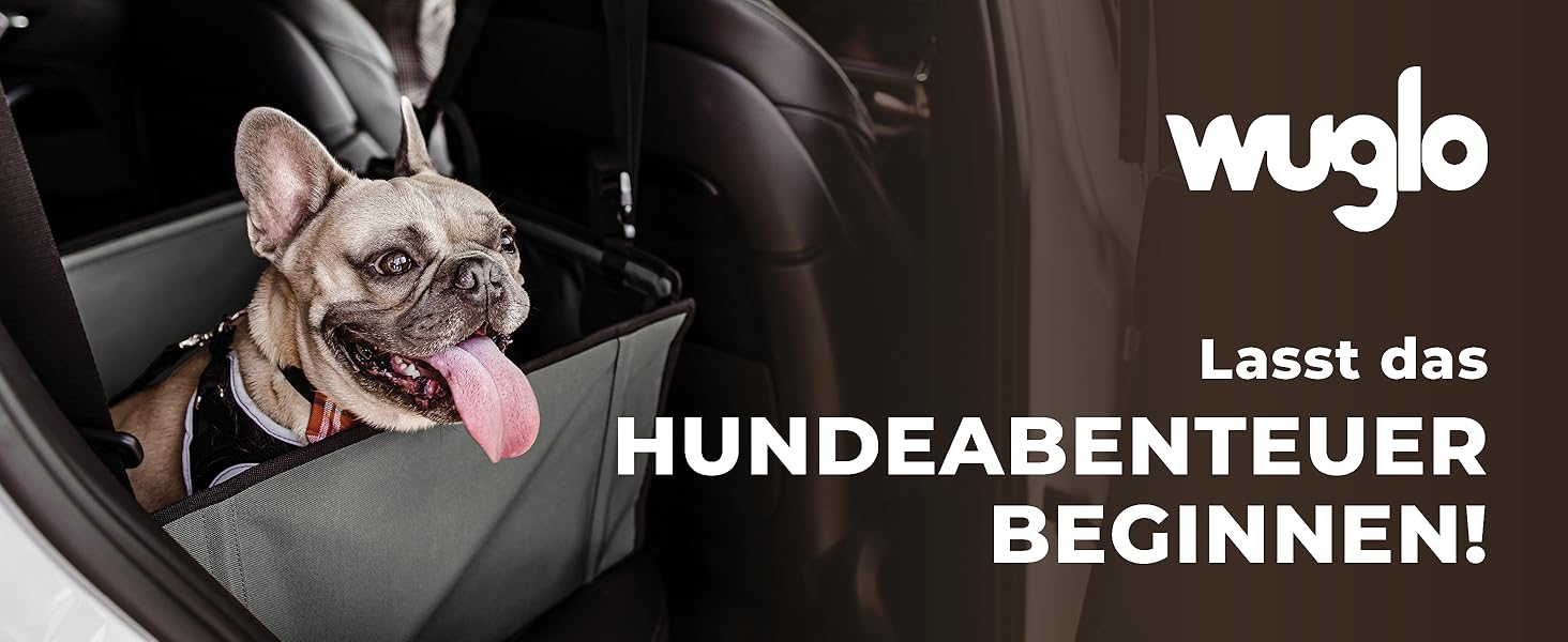 Автокрісло для собак Wuglo Extra Stabiler – безпечне та водонепроникне, до 12 кг, сіре