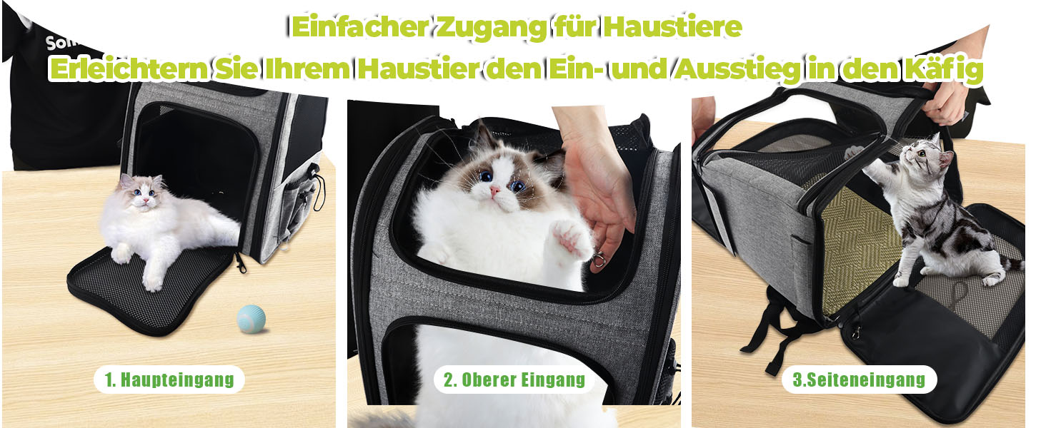 Рюкзак-переноска для котів та цуценят Stil, розширюваний, з колесами, велике об'єм, дихаюча сітка, високий комфорт, оксфордська тканина