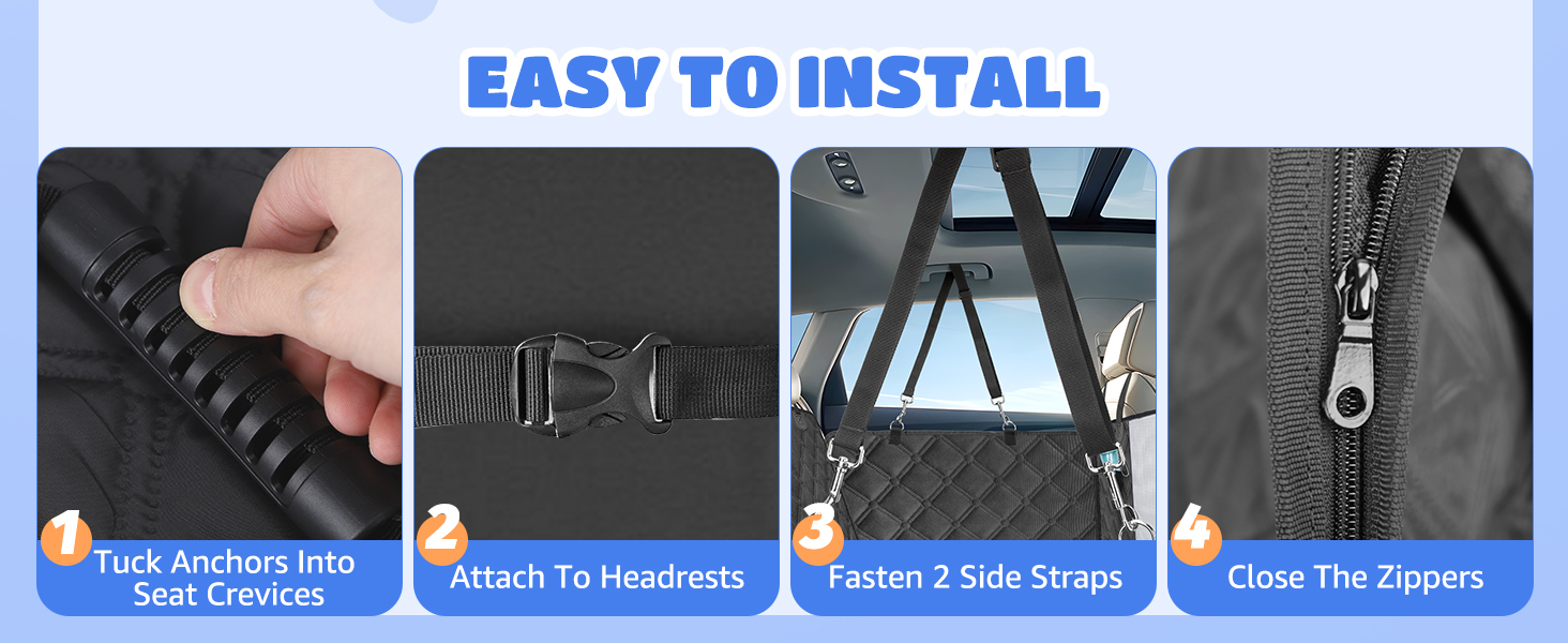 Автоматичний килимок для собак Nobleza з жорсткою основою, 164x131 см, чорний. Захист заднього сидіння авто, вологостійкий, антиковзкий, універсальний розмір