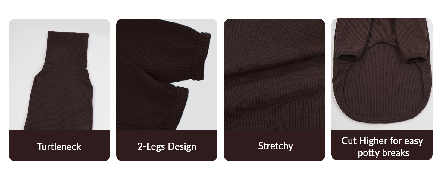 Пуловер з коміром-стійкою для гончаків, теплий зимовий одяг, куртка для гончаків, одяг для собак середнього розміру, теплий пуловер для собак (M, Коричневий)