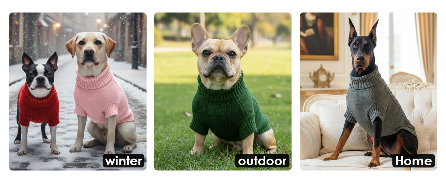 Теплий зимовий пуловер для собак S, пуловер з коміром-горловиною для чихуахуа, йорка, французького бульдога, мальтіза, зелений