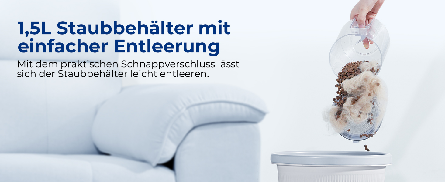 Пилсос для собак та котів Pecute 12000Pa з набором для грумінгу, 1.5л, машинка для стрижки