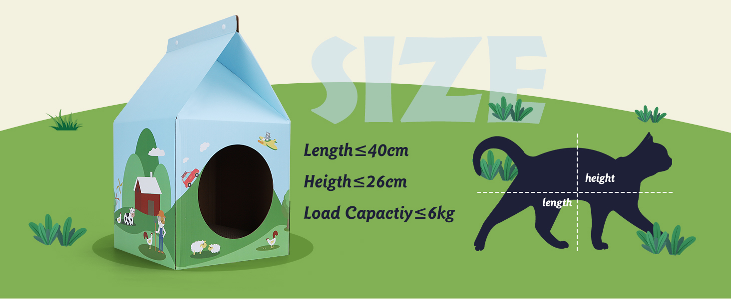 Nobleza: будиночок-кігтеточка для котів з картону та котячої м'яти. Легко збирається, ідеально для кігтів та ігор. (1 шт.)