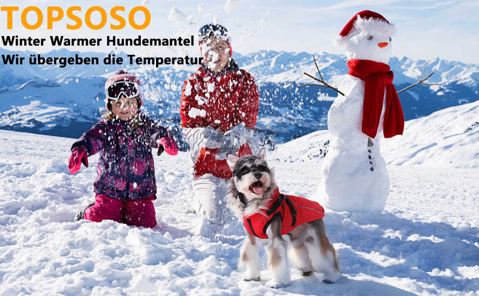 Тепла зимова жилетка для собак з начосом, світловідбиваючими смугами, червона (M)