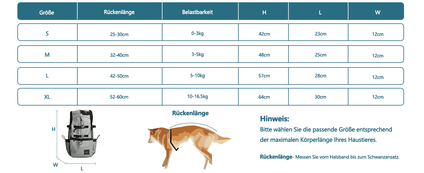 Рюкзак-переноска для собак Galatée, регульований, з вентиляцією, для походів, трекінгу та подорожей (S, чорний)