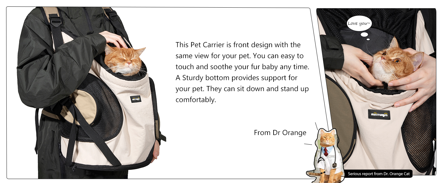 NATUYA Сумка-переноска для собак, переноска для тварин з м'яким дном, 2 кишені на блискавці, для подорожей, хаджінгу, переноска для собак з переднім доступом (Сірий)