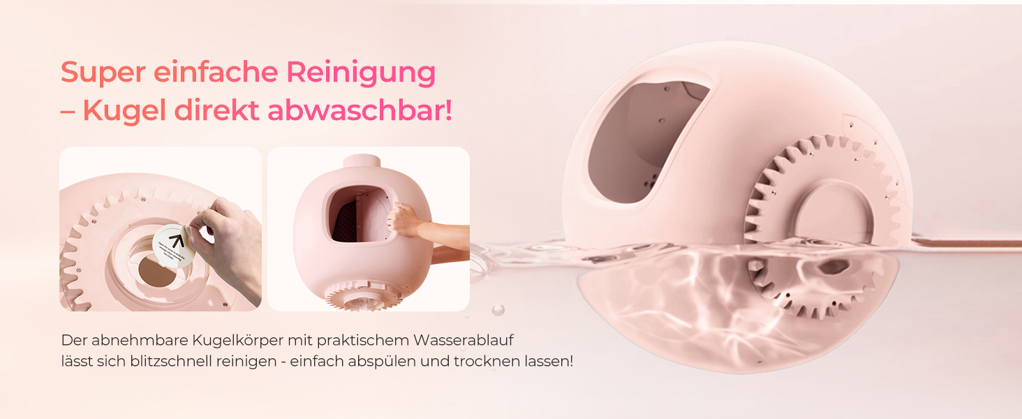 Лотки для котів CATLINK Baymax з автоочищенням, 70л, XXL, 7-рівневий захист від протікання, керування через додаток, розпізнавання кількості котів – підходить для кількох котів, білий (рожевий)