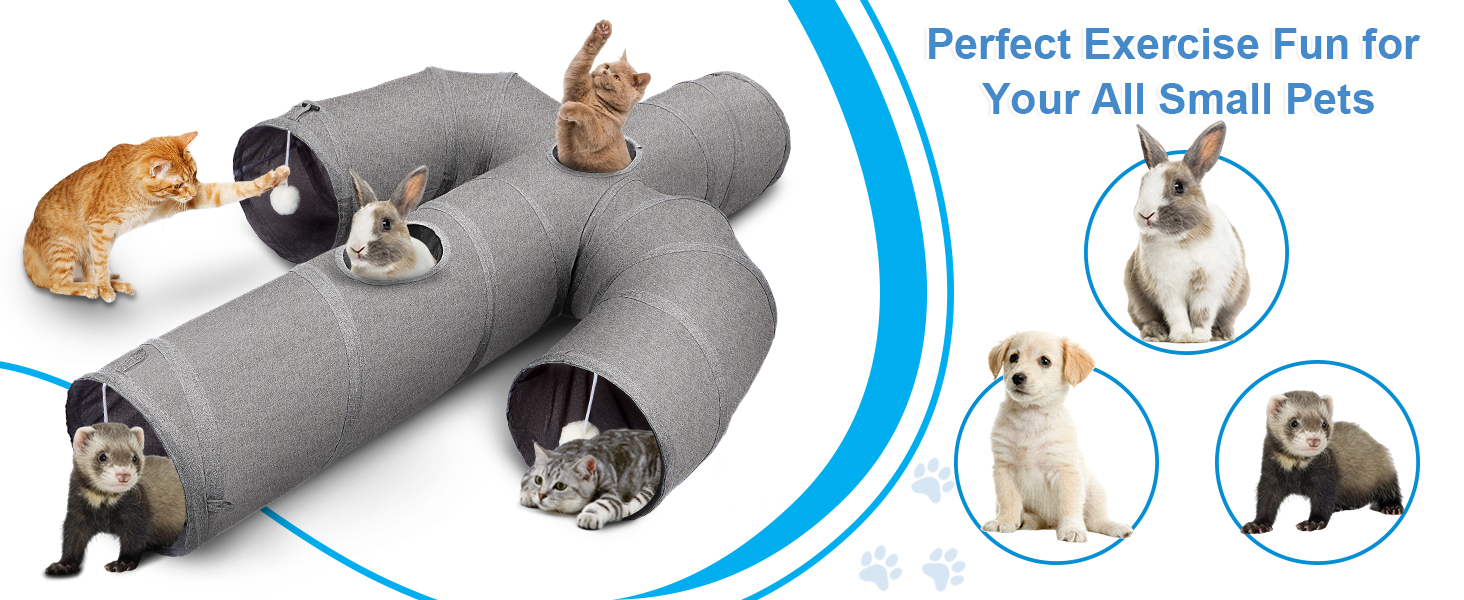 Котячий тунель Ownpets у формі кактуса, міцний складний тунель з оксфордської тканини для котів, інтерактивний ігровий тунель з іграшкою-вудкою, для дому