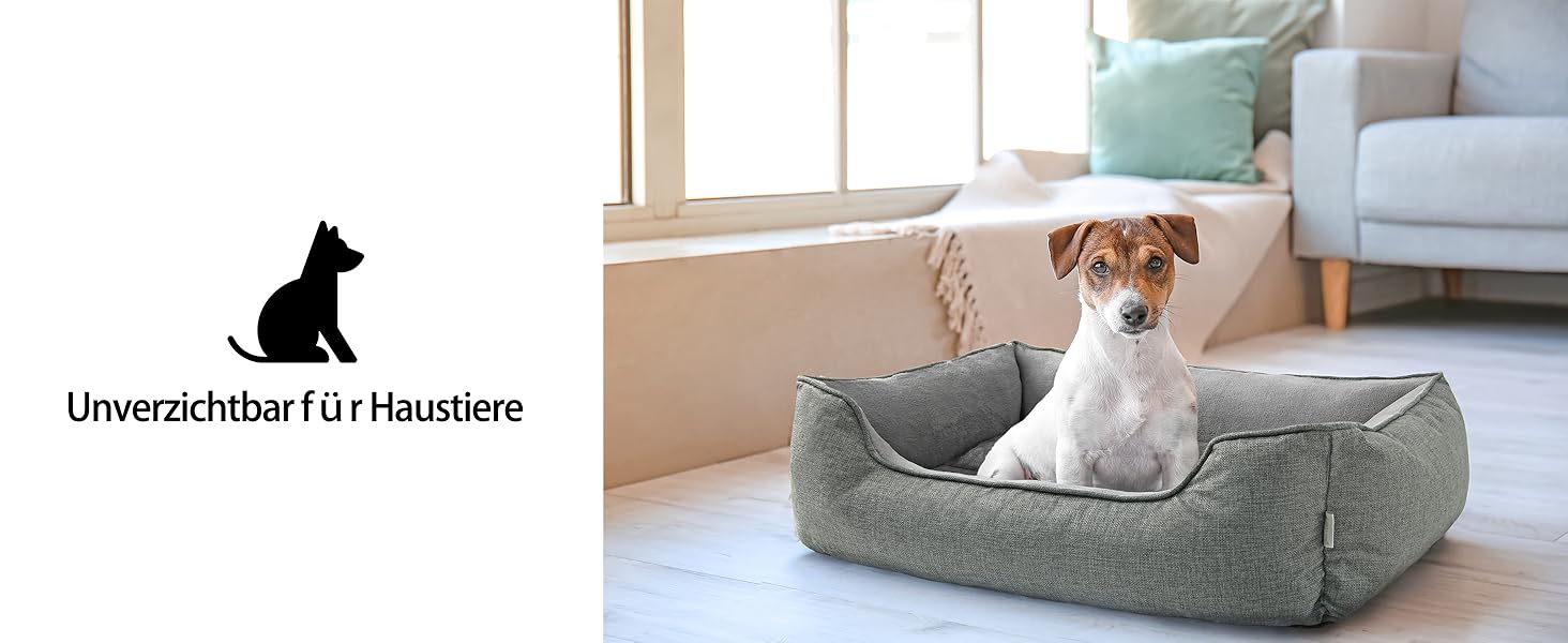 Ортопедичне собаче ліжко Lucky Sign з м'якого флюсу, 90x65x21 см, сірий колір. Знімне покриття, для великих та маленьких собак.