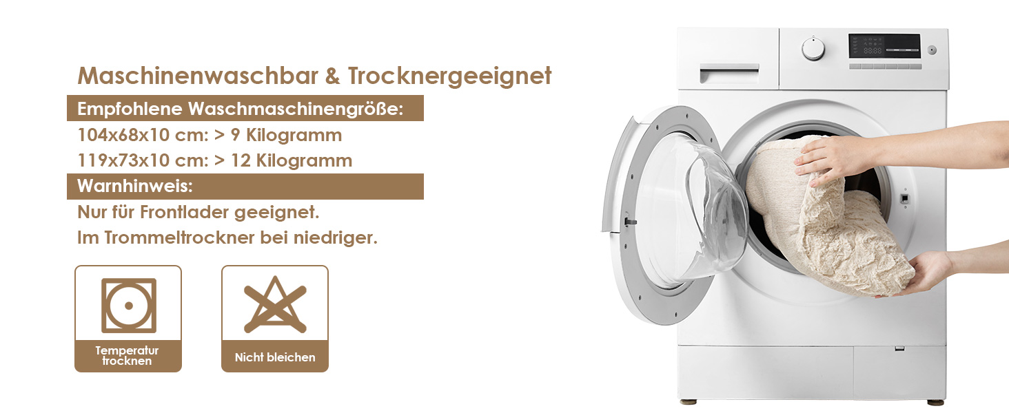 Килимок для собак великих порід, 104x68 см, XL, штучне хутро та льон, Бежевий
