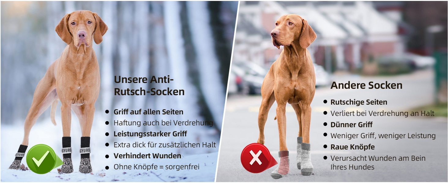 Чорні антиковзкі шкарпетки для собак (XXL) - захист лап від слизькості на твердих підлогах