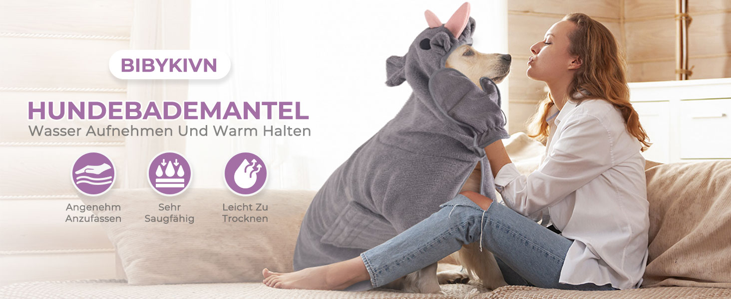 Рушник для собак Badeantel, з мікрофібри, швидковисихаючий, для великих, середніх та маленьких собак/котів (зелений, S, Сіре Носоріг)