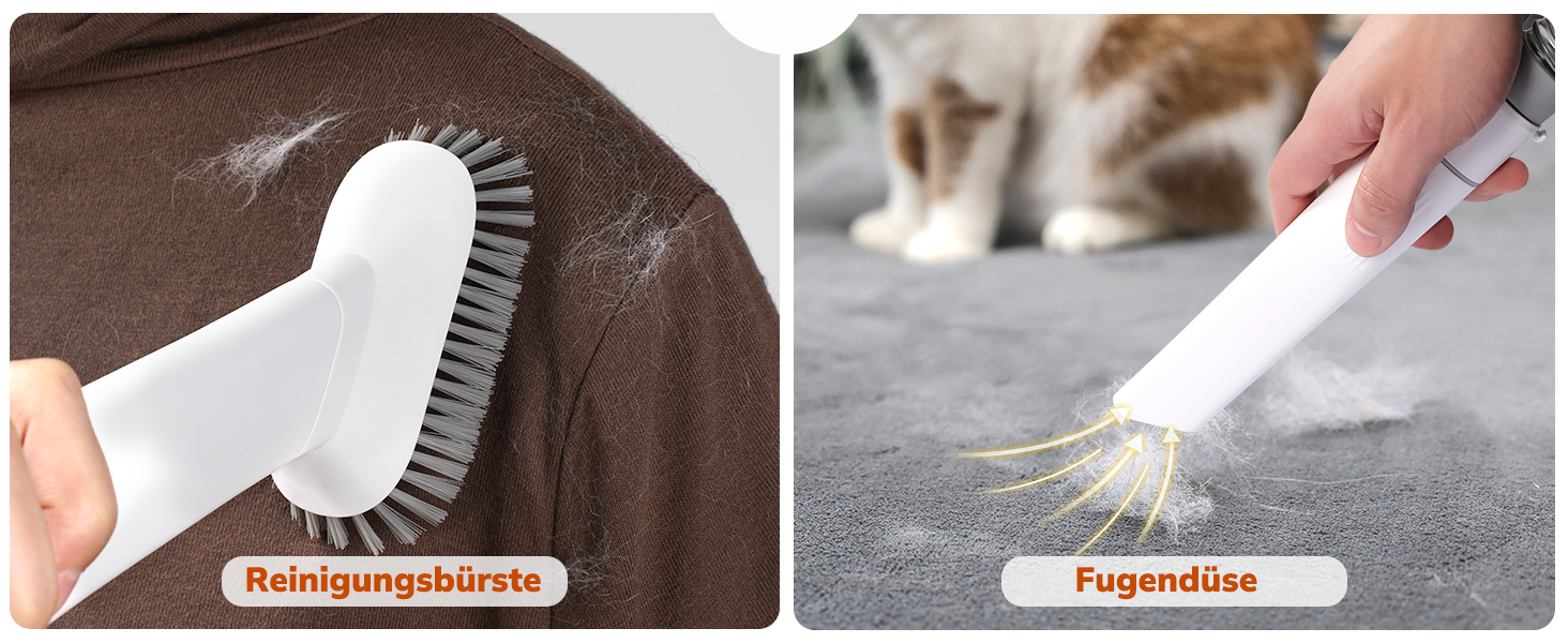 Електрична машинка для стрижки собак з пилососом Morpilot, 12000Pa, білий колір, з насадкою-щіткою, контейнер для шерсті 3L