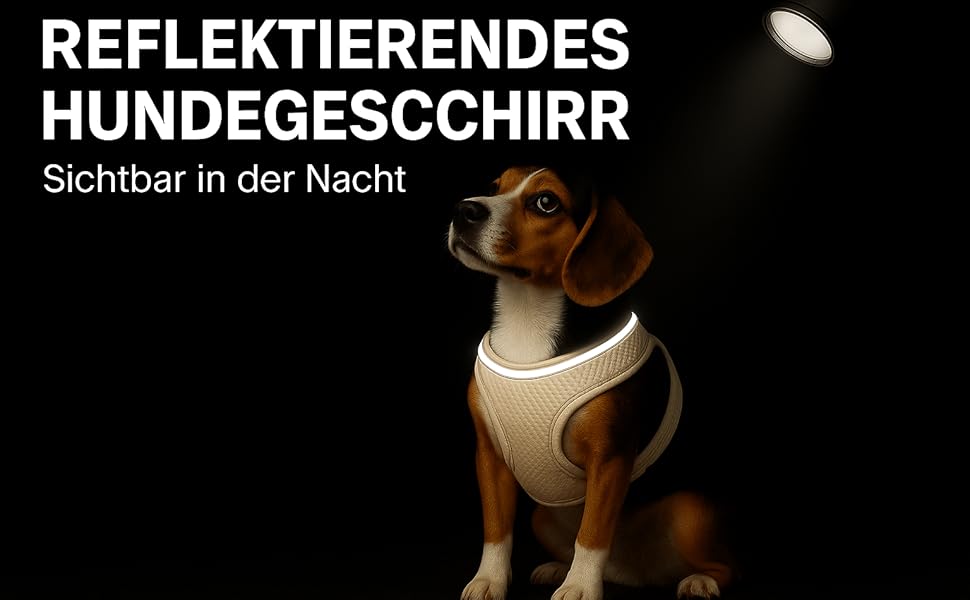 Шлейка для собак середнього розміру Flamingo Step&Go Bento Beige, L