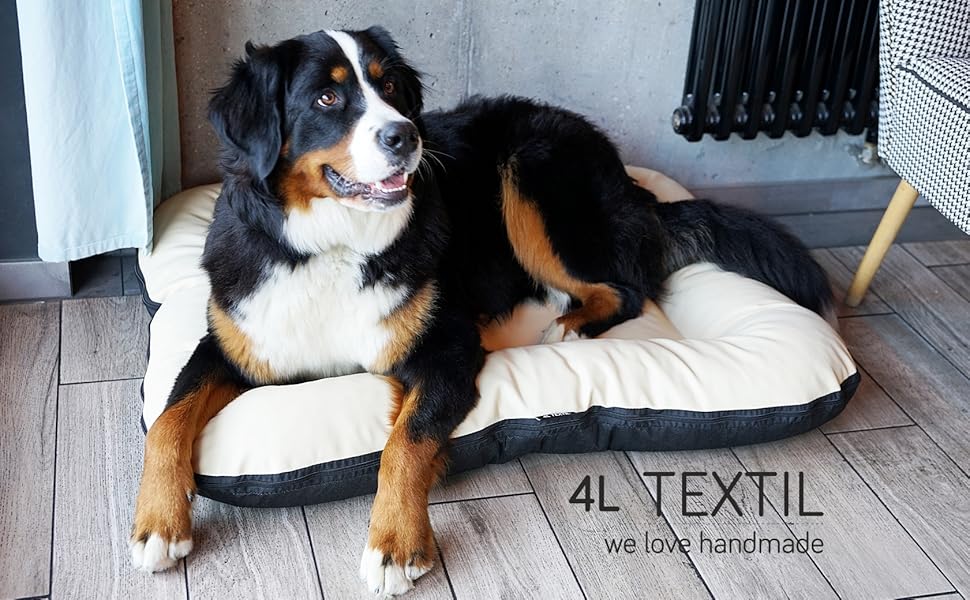 Крісло-ліжко для собак середніх порід Ella від 4L Textil: водостійке, з штучної шкіри, 90x70 см, графіт