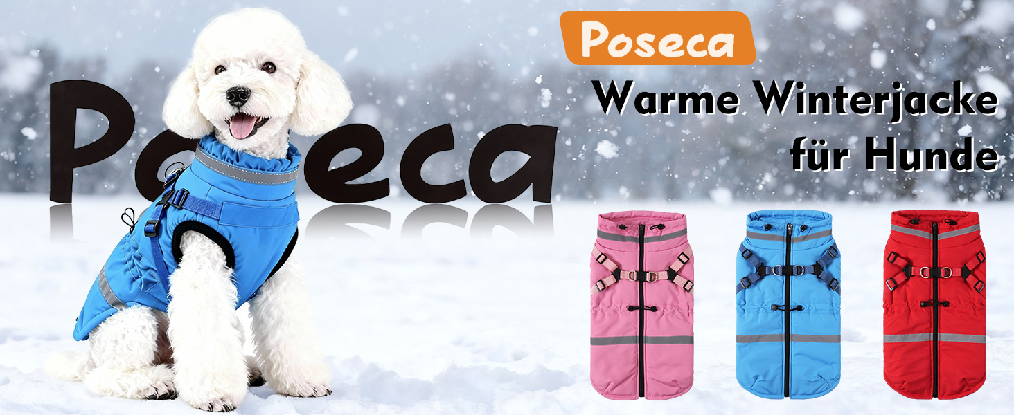 Водонепроникний зимовий одяг для собак та котів Poseca, червоний, XS