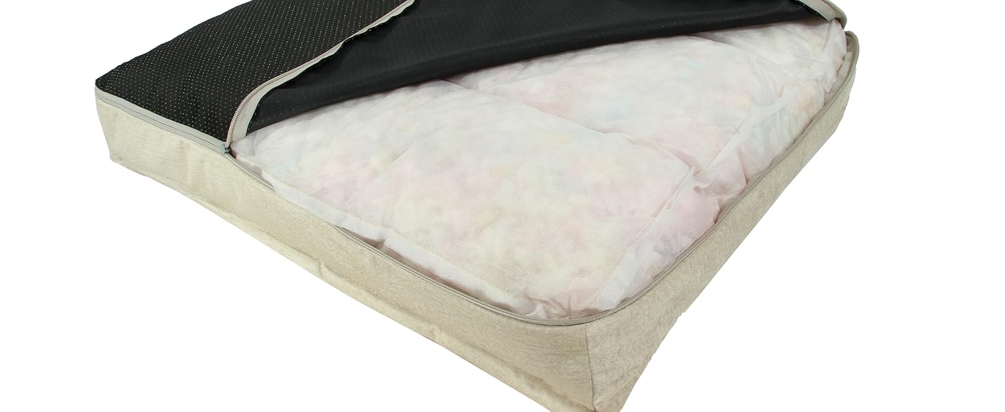 Килимок для собак Sesto Senso Premium, прямокутний, з Memory Foam, знімний чохол, сірий, 100x70 см, модель 1
