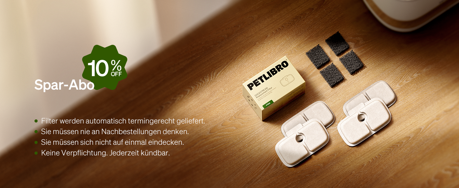 PETLIBRO фонтанчик для котів бездротовий з датчиком руху, легке очищення, модель Dockstream, акумулятор 5000mAh, тихий (23dB), BPA-free, 2 помпи, 4 фільтри