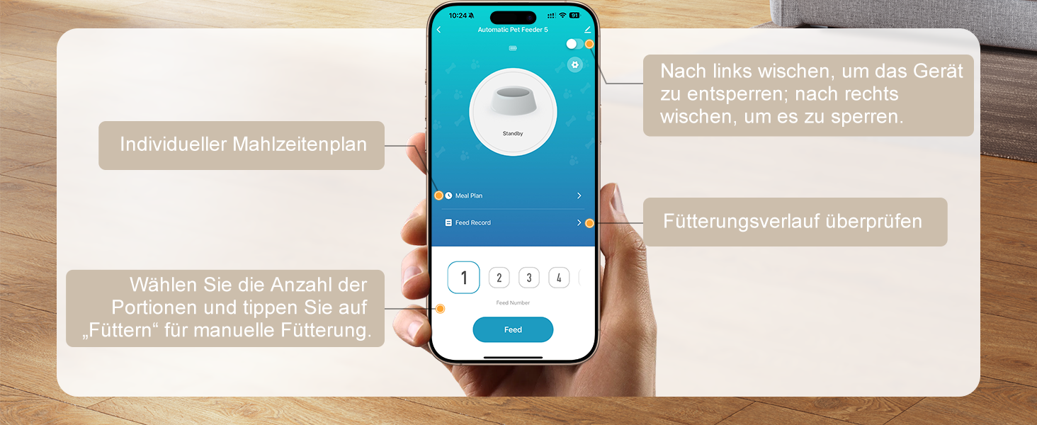 Автомат годування котів IMIPAW 5G WiFi, керування через додаток, 4L, для котів та собак