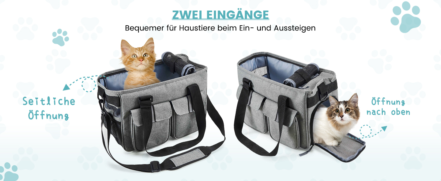 Транспортна переноска для котів та собак Happy Hachi, складана, з регульованим плечовим ременем, з м'якою оббивкою, для авіаперельотів, туристична переноска