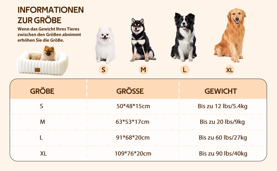 М'яке собаче ліжко для середніх порід, зручне та миється, прямокутне, з неслизьким покриттям, коричневе, розмір M (63x53x18 см)