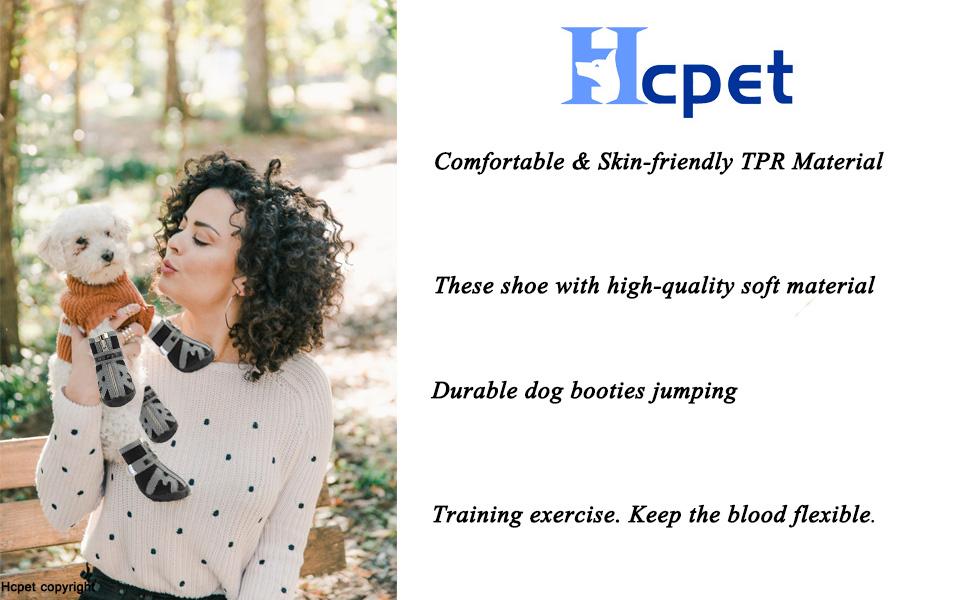 Чоботи для собак Hcpet: дихаючі, з світловідбиваючими ремінцями, для маленьких собак, непрослизькі, 4 шт., армійного кольору