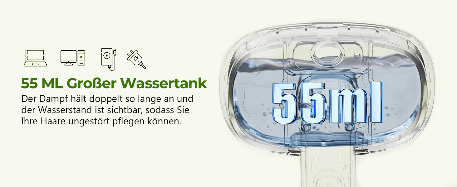 Побутова щітка для котів Pecute з парою та спреєм, багатофункціональна, для довгошерстих котів та собак, великий резервуар для води, масажна щітка, тільки прохолодний туман (зелена)