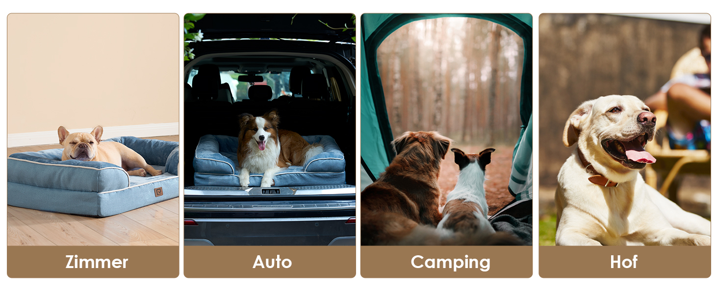 Ортопедичне ліжко для собак великих порід EHEYCIGA, 112x81 см, кошик для собак з Memory Foam, водовідштовхувальне, неслизьке, з високим бортиком, блакитний колір