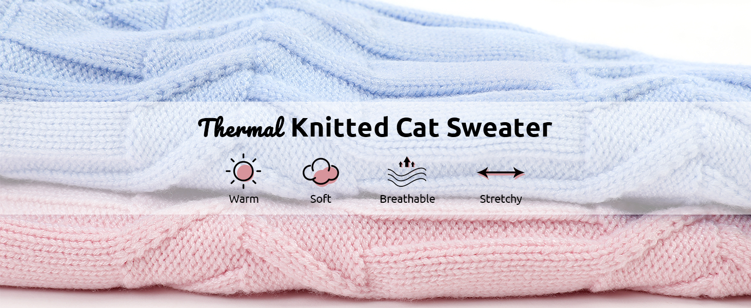 Теплий зимовий пуловер для котів та маленьких собак, рожевий, розмір M