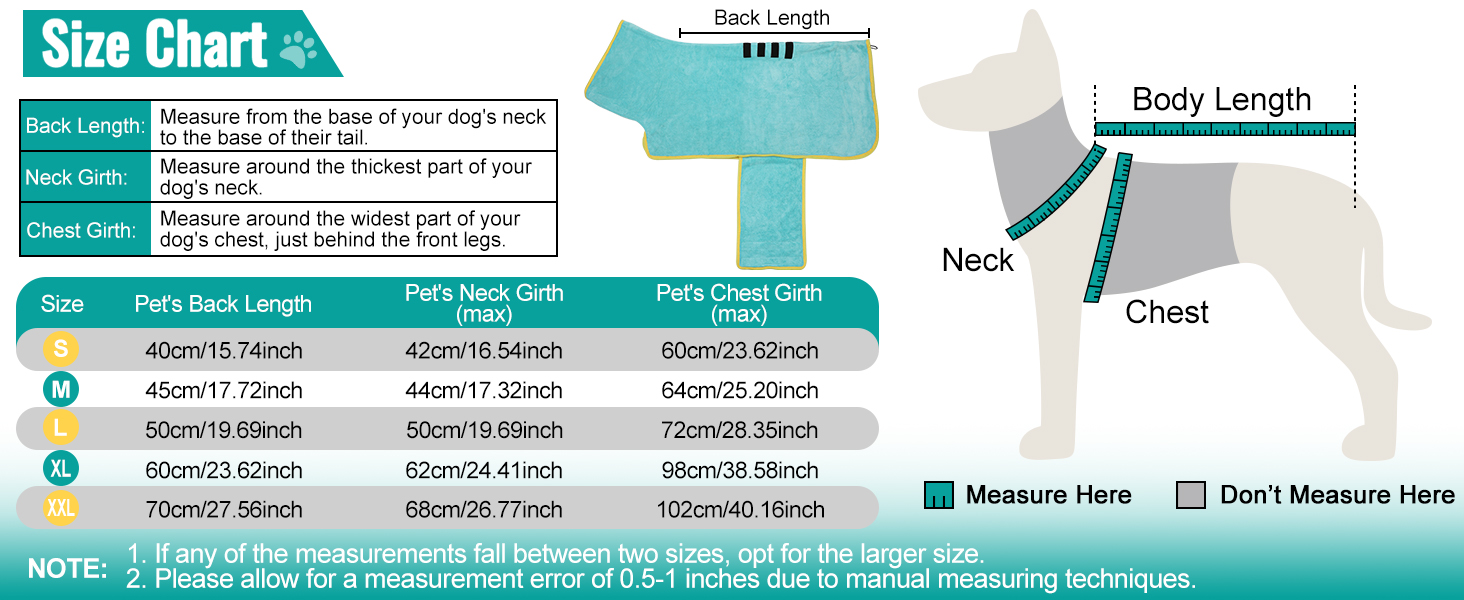 Рушник для собак Hezzuv: ультрапоглинаючий, з мікрофібри, для сушіння після снігу, для цуценят та дорослих, блакитний (S)
