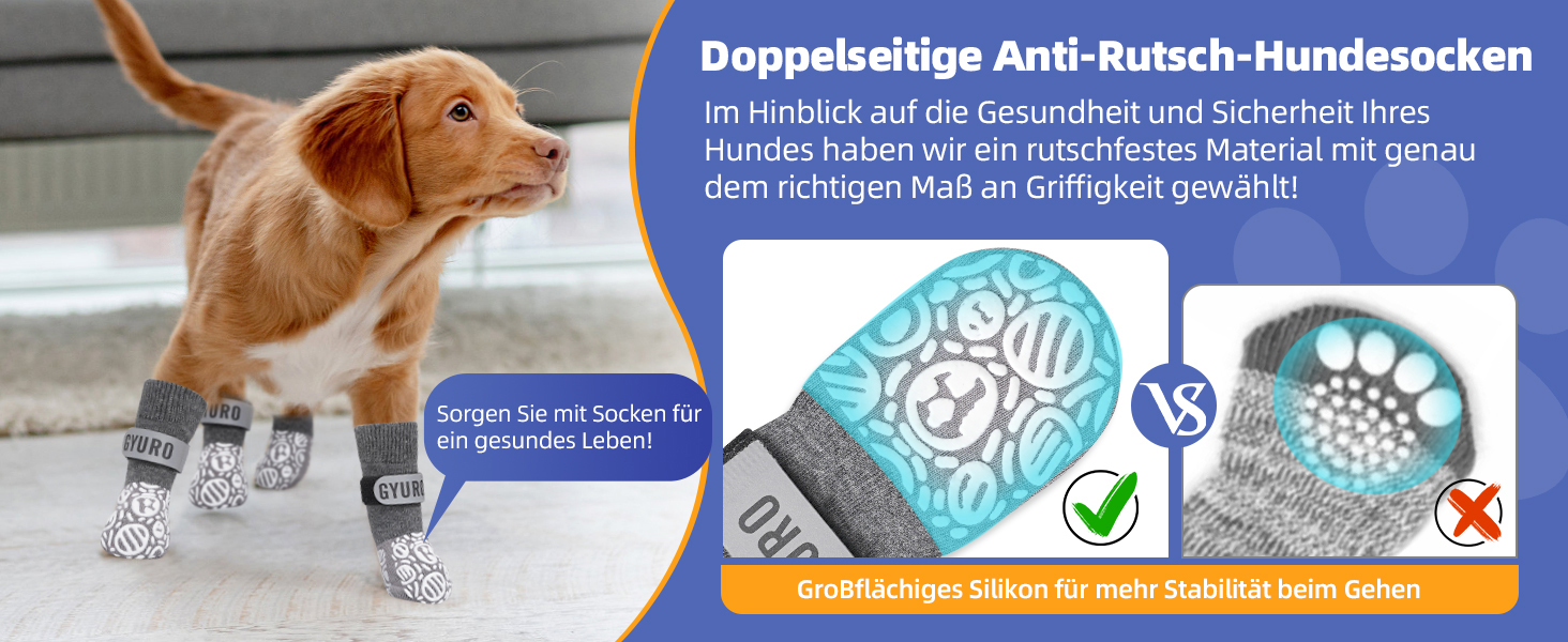 Антиковзаючі собачі шкарпетки для дому (XXL, сірий) - захист лап від слизькості та подряпин