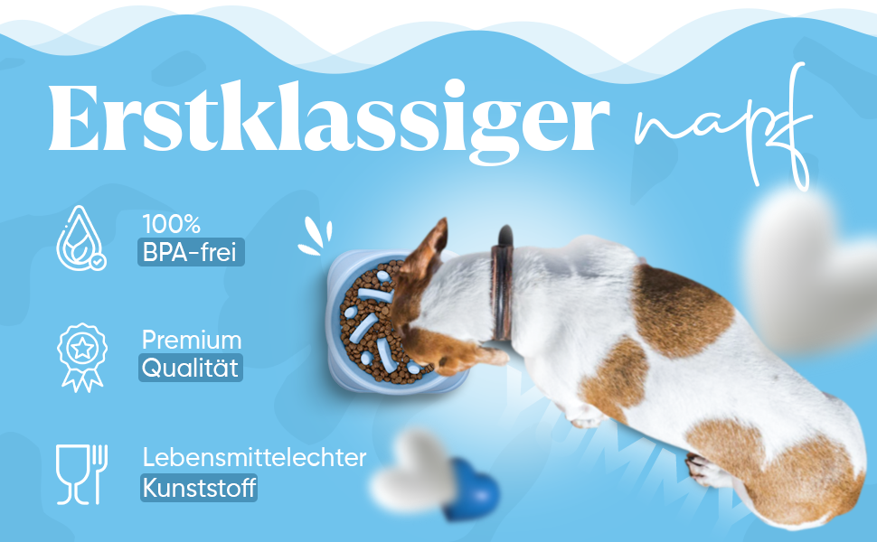 Антишвидкоїжка для собак великих порід | Повільне та здорове харчування, Slow Feeder, сприяє травленню, запобігає блювоті, неслизький, миска для собак, великі та XXL породи