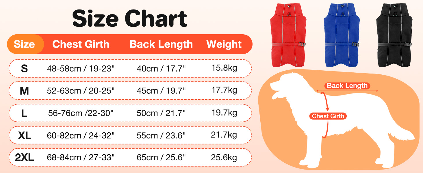 Водонепроникний зимовий теплий одяг для собак - тепла куртка з флісовою підкладкою та високим коміром, чорна, для середніх та великих порід