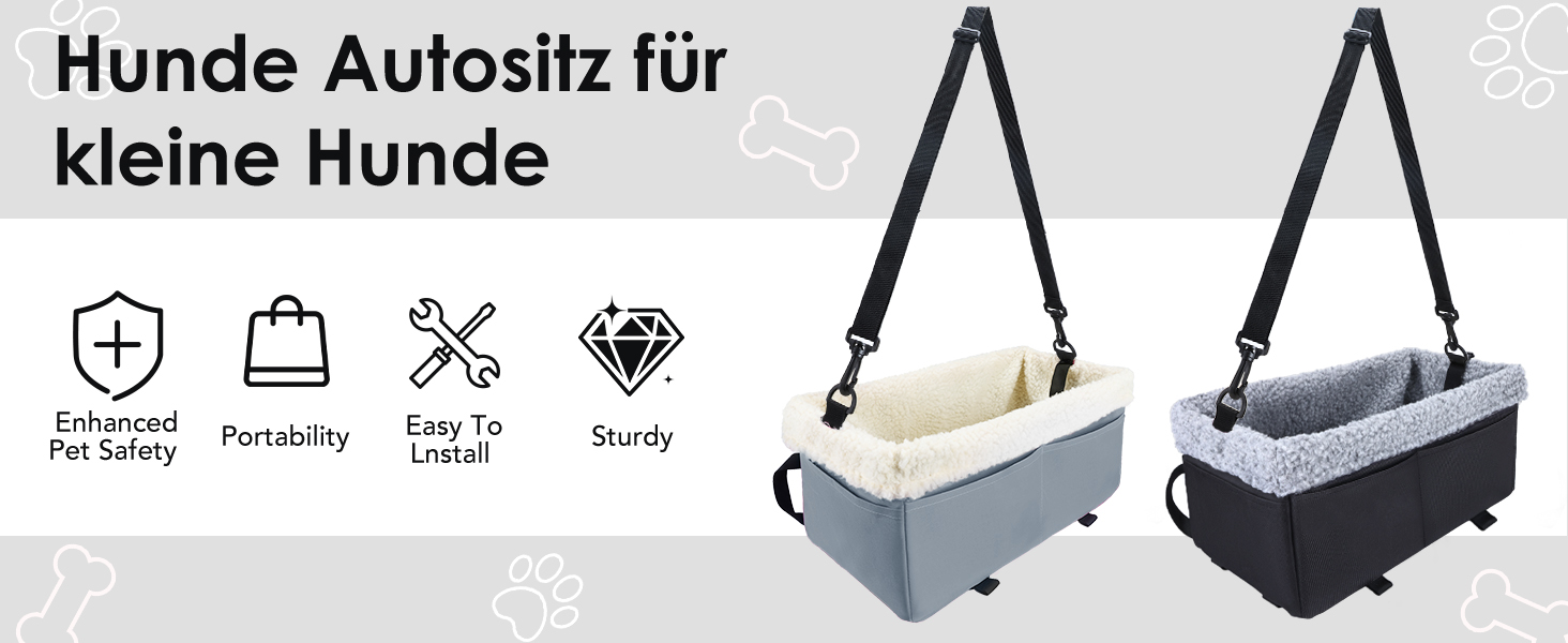 Автокрісло для собак та котів, сіре, до 5.4 кг