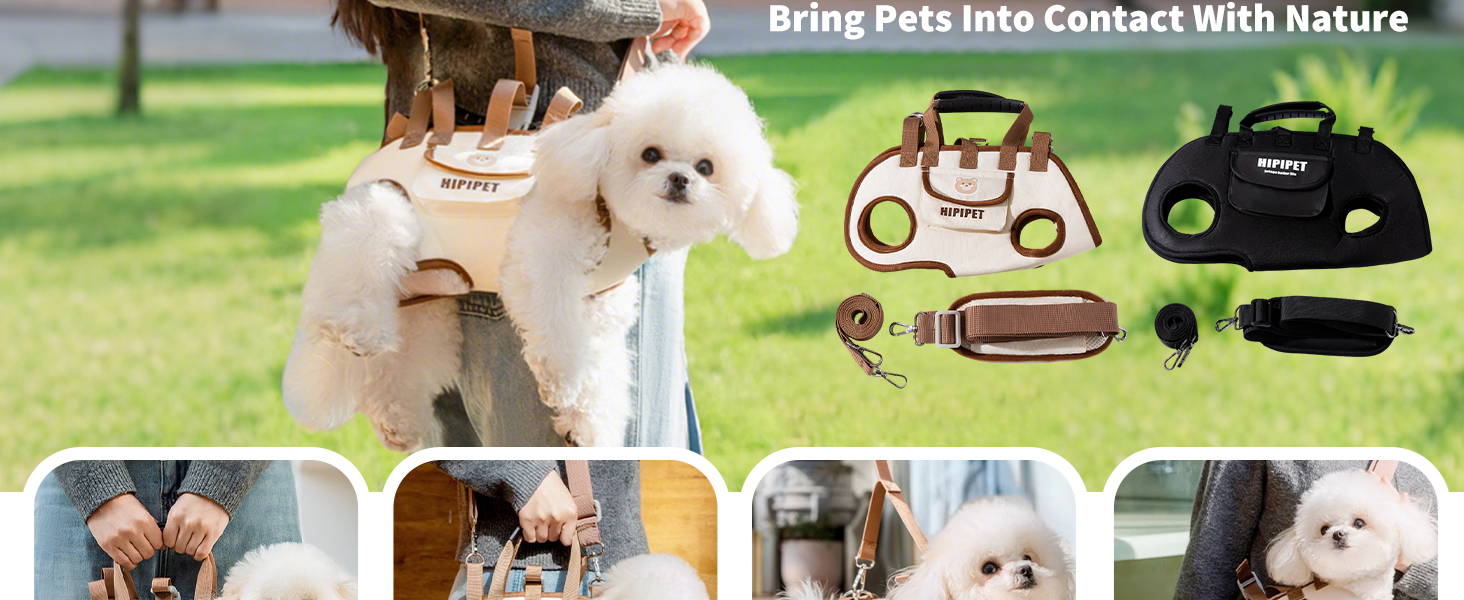 PETCUTE Сумка-переноска для собак 4-в-1, ручка-шофер для великих собак, дихаюча сумка-переноска на плечі для маленьких цуценят, сумка для тварин з ремінком на плечі, для прогулянок на вулиці Бежевий+Коричневий