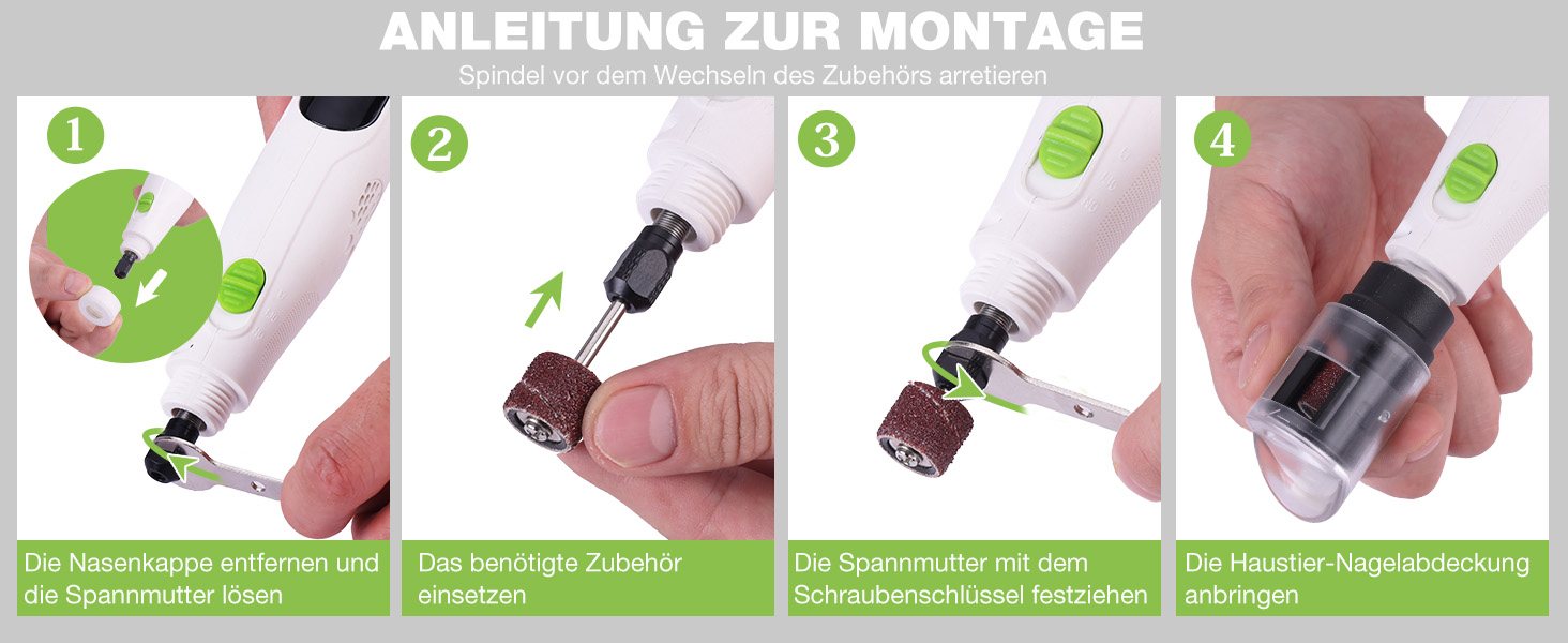 Електричний точило для собачих кігтів WORKPRO - точило для кігтів для собак, котів, 3 отвори, 6 швидкостей