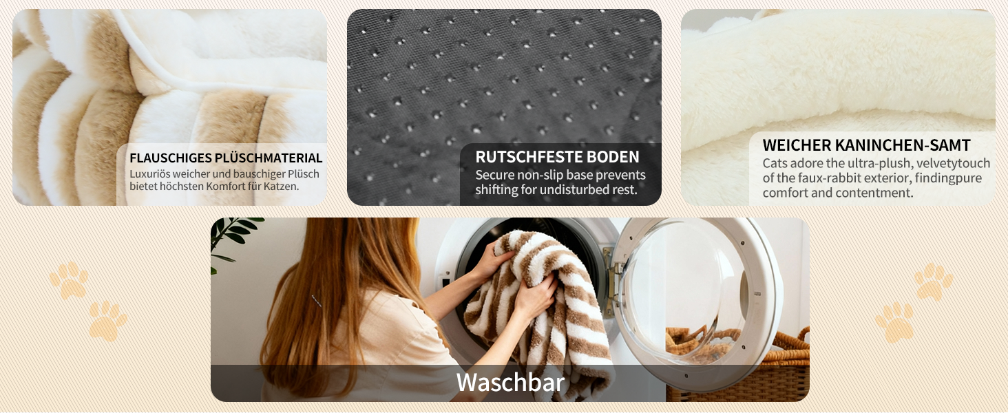 Обігрівальне ліжко для котів, електричне, миється, стійке до укусів, водонепроникне, заспокійливе та тепле з регульованим нагрівальним килимком, 51×51×17 см