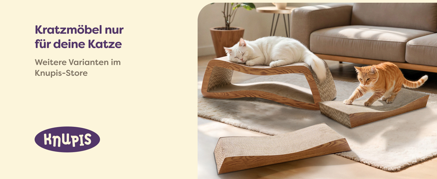 Кігтеточка для котів 3 в 1 XXL, 75 см – Міцна картонна поверхня для догляду за кігтями – До 2 років використання – Економія місця – Захист диванів та меблів (Mountain) (Коричнева)