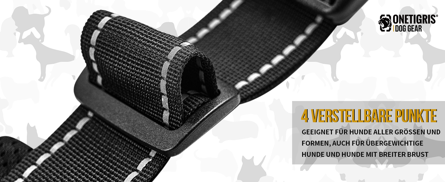 Шлейка для собак OneTigris Diesel, тактична, чорна, розмір L, м'яка підкладка, з ручкою та 3 D-кільцями, для середніх та великих собак