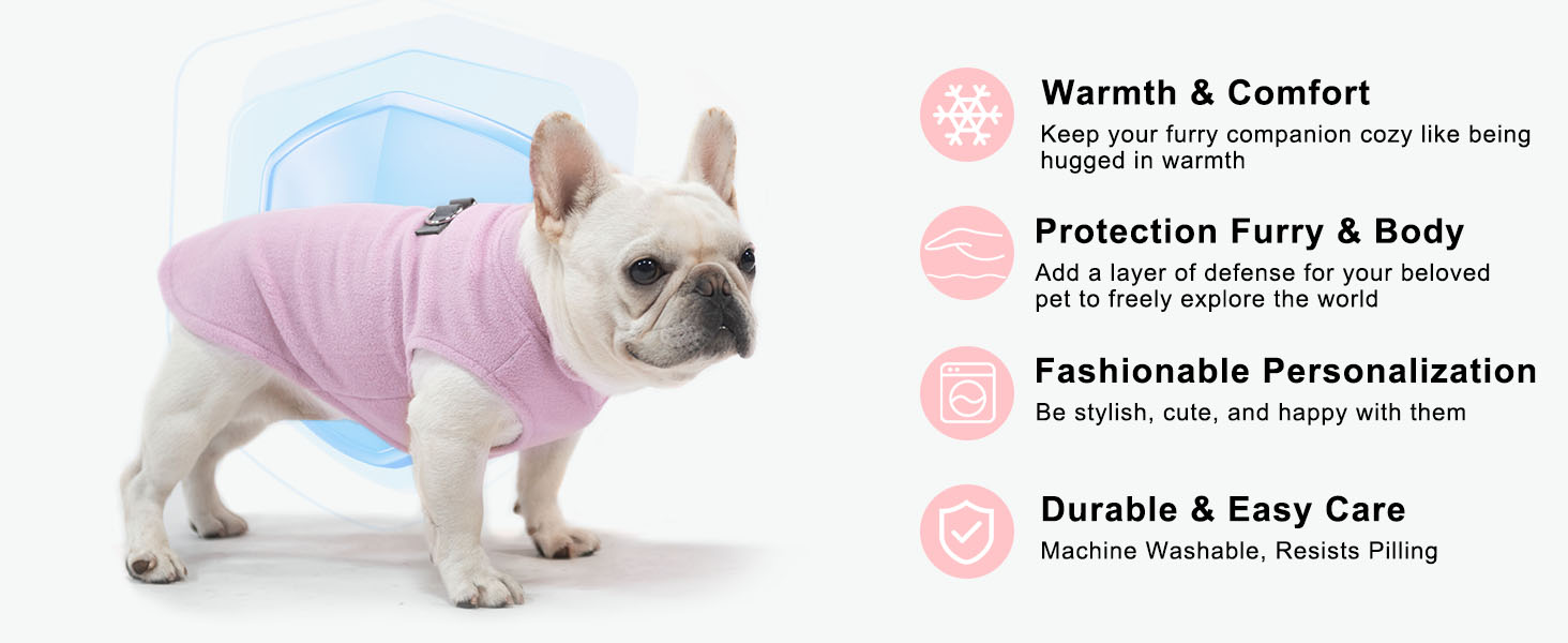 Теплий плед-жилет для собак BeautyZoo: флісова жилетка, зимова куртка, D-посилання для повідка, для малих, цуценят, середніх порід, тепле, вітронепроникне, білий буффало клітка (мотив лапок), XL (55.8 см)